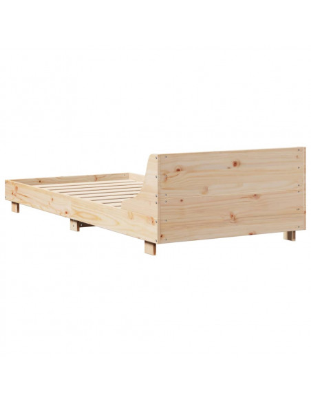 Giroletto con Testiera 100x200 cm Legno Massello di Pino