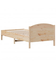 Giroletto con Testiera 100x200 cm Legno Massello di Pino