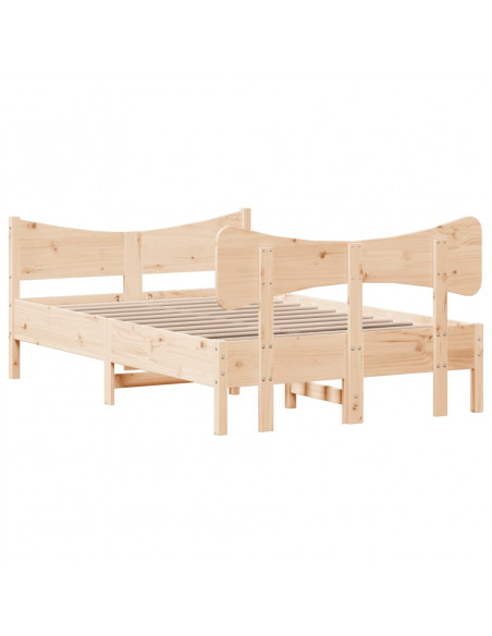 Giroletto con Testiera 120x190 cm in Legno Massello di Pino