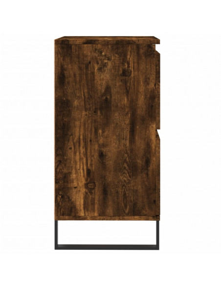 Credenze 2 pz Rovere Fumo in Legno Multistrato