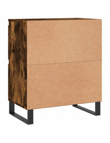 Credenze 2 pz Rovere Fumo in Legno Multistrato