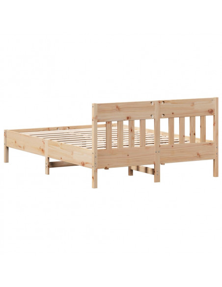 Giroletto con Testiera 135x190 cm in Legno Massello di Pino