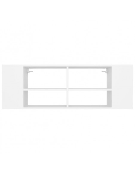Armadietto TV da Parete Bianco 102x35x35cm in Legno Multistrato