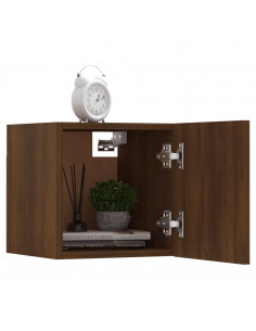 Armadietti TV Montati a Parete 2pz Rovere Marrone 30,5x30x30 cm 2