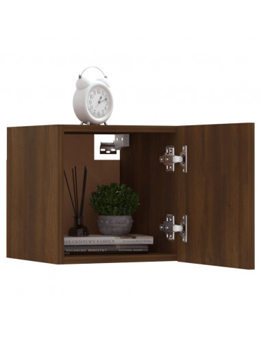 Armadietti TV Montati a Parete 2pz Rovere Marrone 30,5x30x30 cm