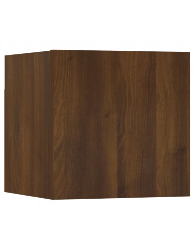 Armadietti TV Montati a Parete 2pz Rovere Marrone 30,5x30x30 cm