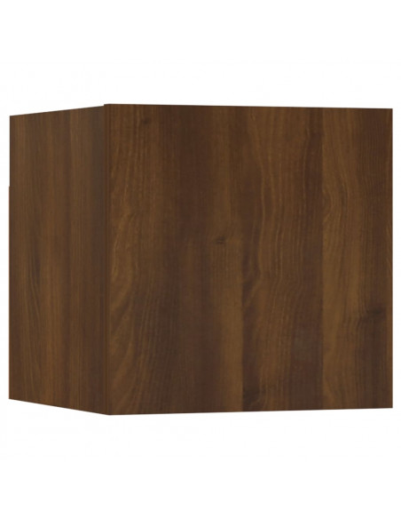 Armadietti TV Montati a Parete 2pz Rovere Marrone 30,5x30x30 cm