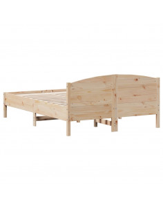Letto senza Materasso 140x190 cm in Legno Massello di Pino