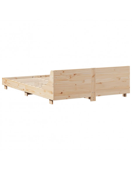 Giroletto con Testiera 140x190 cm in Legno Massello di Pino