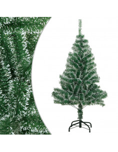Albero di Natale Artificiale con Neve Fioccata Verde 120 cm 2
