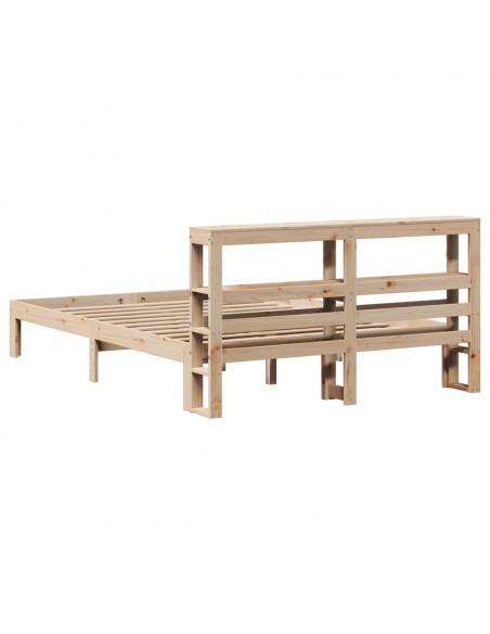 Giroletto con Testiera 140x200 cm in Legno Massello di Pino