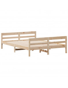 Giroletto con Testiera 140x200 cm in Legno Massello di Pino