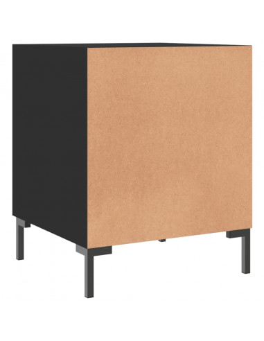 Comodini 2 pz Neri 40x40x50 cm in Legno Multistrato