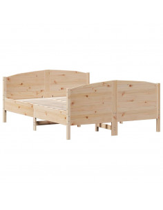 Giroletto con Testiera 140x200 cm in Legno Massello di Pino