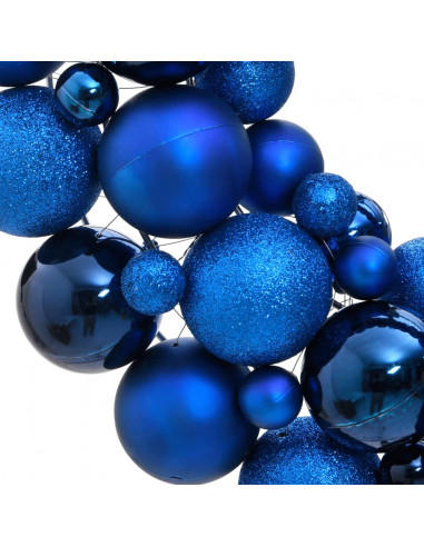 Ghirlanda di Natale Blu 45 cm in Polistirene