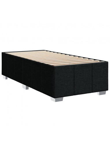 Giroletto a Molle con Materasso Nero 90x200 cm in Tessuto