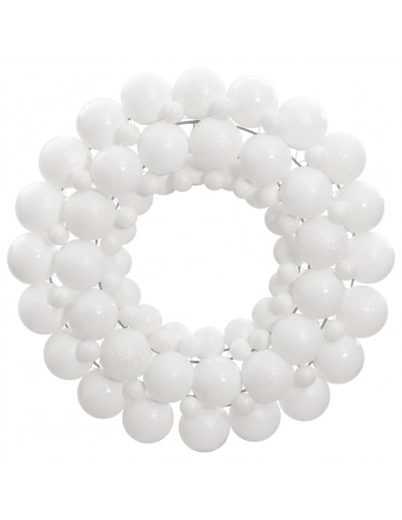 Ghirlanda di Natale Bianca 45 cm in Polistirene