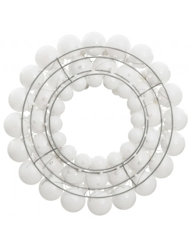 Ghirlanda di Natale Bianca 45 cm in Polistirene