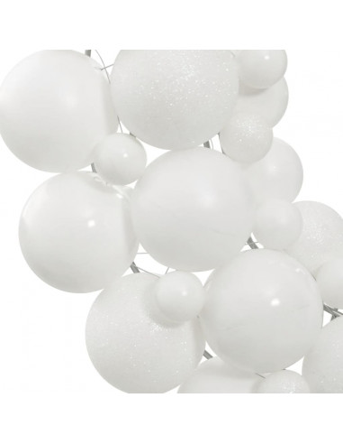 Ghirlanda di Natale Bianca 45 cm in Polistirene