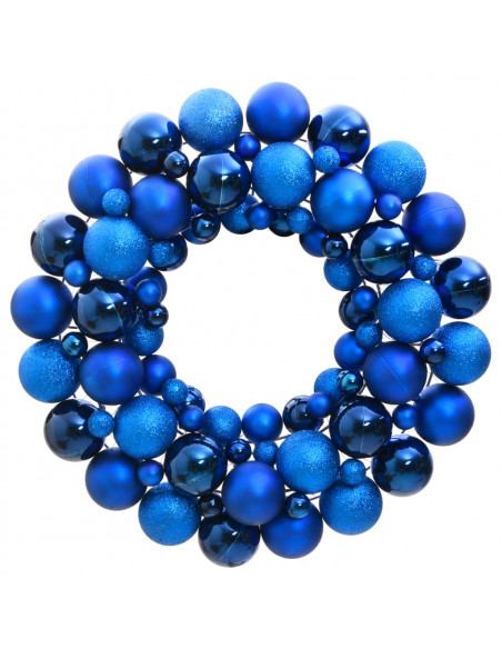 Ghirlanda di Natale Blu 45 cm in Polistirene