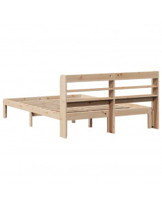 Giroletto con Testiera 160x200 cm in Legno Massello di Pino