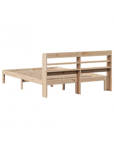 Giroletto con Testiera 160x200 cm in Legno Massello di Pino