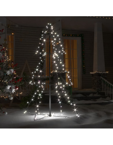 Albero di Natale a Cono 160 LED per Interni Esterni 78x120 cm