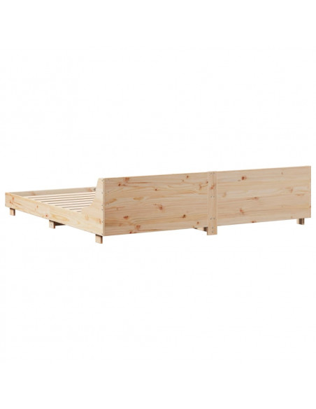 Giroletto con Testiera 200x200 cm in Legno Massello di Pino