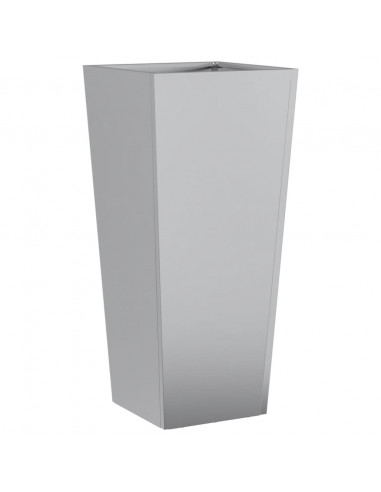 Fioriera da Giardino 35x35x75 cm in Acciaio Zincato