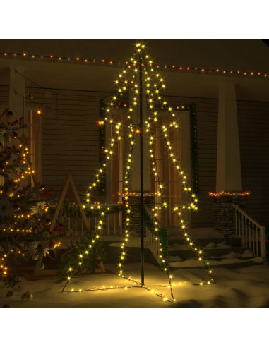 Albero di Natale a Cono 240 LED per Interni Esterni 118x180 cm