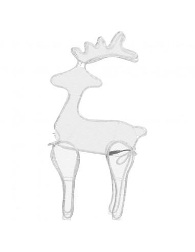 Decorazione Natalizia Renna in Rete con 306 LED 60x24x89 cm
