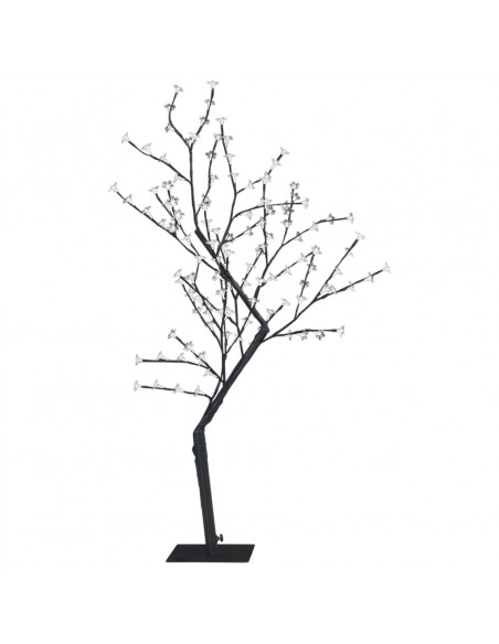 Albero di Natale 128 LED Bianco Caldo Ciliegio in Fiore 120 cm