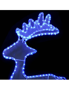 Decorazione Natalizia Renna in Rete con 306 LED 60x24x89 cm