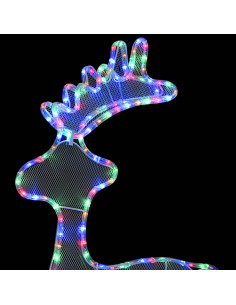 Decorazione Natalizia Renna in Rete con 306 LED 60x24x89 cm