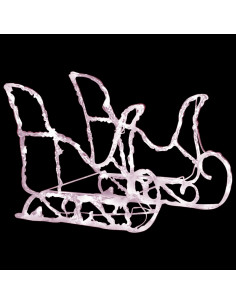 Decorazione Natalizia Renne e Slitta 160 LED 130 cm in Acrilico