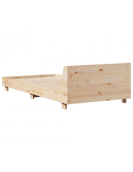 Giroletto con Testiera 75x190 cm in Legno Massello di Pino