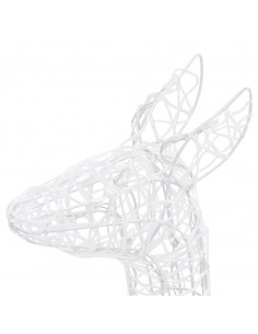 Famiglia di Renne di Natale 300 LED Bianco Caldo in Acrilico