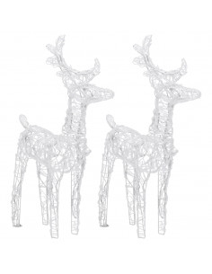 Decorazione Natalizia Renne e Slitta 320 LED Acrilico