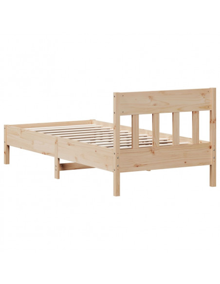 Giroletto con Testiera 75x190 cm in Legno Massello di Pino