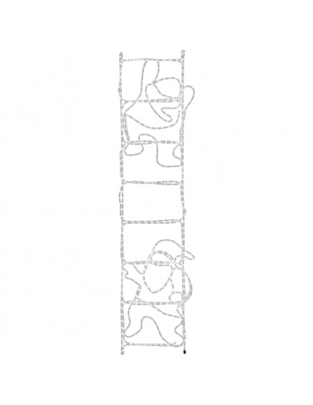 Figura Pieghevole Babbo Natale su Scala con 552 LED 50x200 cm