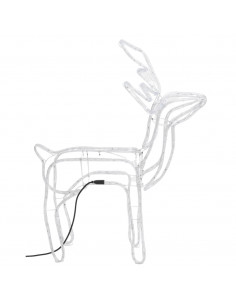 Figure Natalizie Renne Bianco Caldo 76x42x87 cm
