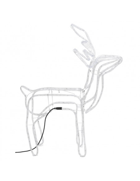 Figure Natalizie Renne Bianco Caldo 76x42x87 cm