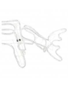 Figura Natalizia Renna Bianco Caldo 73x31x45 cm
