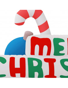 Decorazione Gonfiabile Merry Christmas con LED 197 cm