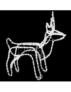 Figure Natalizie Renne 3 pz Bianco Freddo 60x30x60 cm