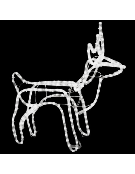 Figure Natalizie Renne 3 pz Bianco Freddo 60x30x60 cm