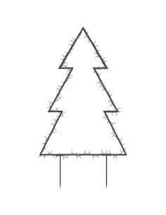 Decorazione Luminosa Natalizia con Picchetti Albero 115LED 90cm