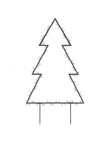 Decorazione Luminosa Natalizia con Picchetti Albero 115LED 90cm