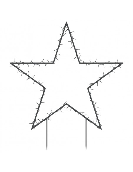 Decorazione Luminosa Natalizia con Picchetti Stella 115LED 85cm