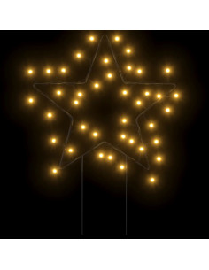 Decorazioni Luminose Natalizie Picchetti 3pz Stella 50LED 29cm
